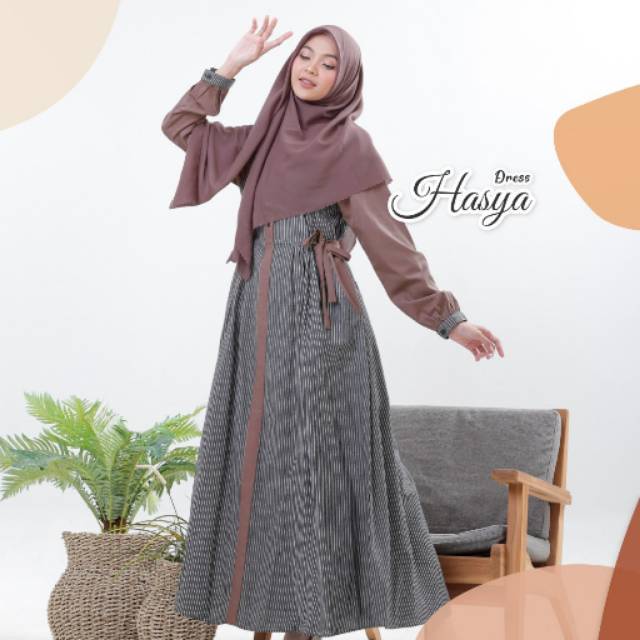 HASYA DRESS NAVY &amp; RED  || YASSMEERA