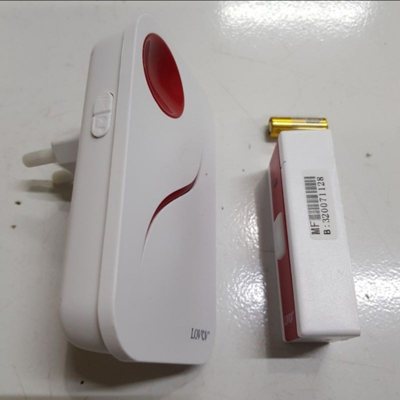 Bel Pintu Rumah Wireless / Door Bell Wireless / Bel Tanpa Kabel AC &amp; DC 1 Knop Lovov