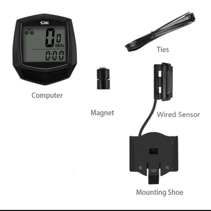 SUNDING Spedometer monitor Sepeda SD-581 odometer bycycle bike