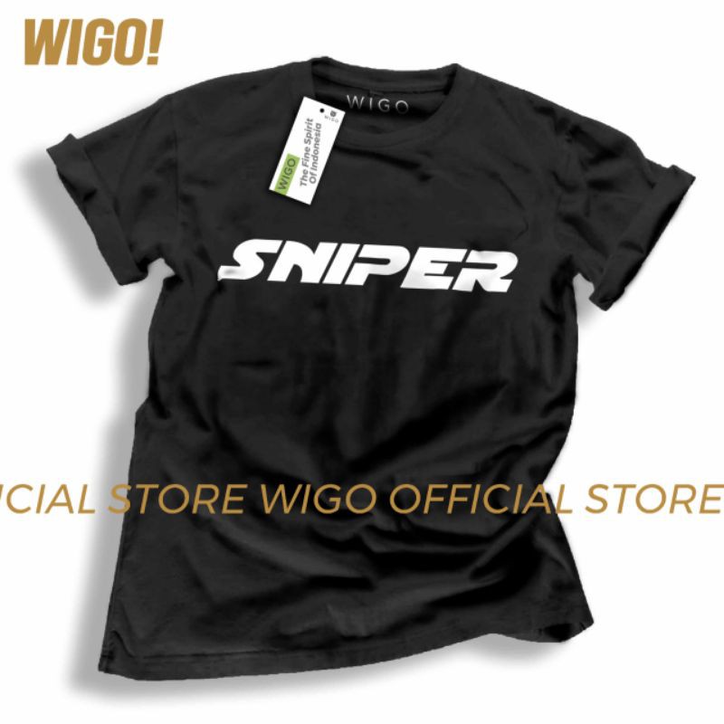 DJVNS T-shirt Baju Kaos Sniper Bahan Katun Combed Lengan Pendek Pria Wanita