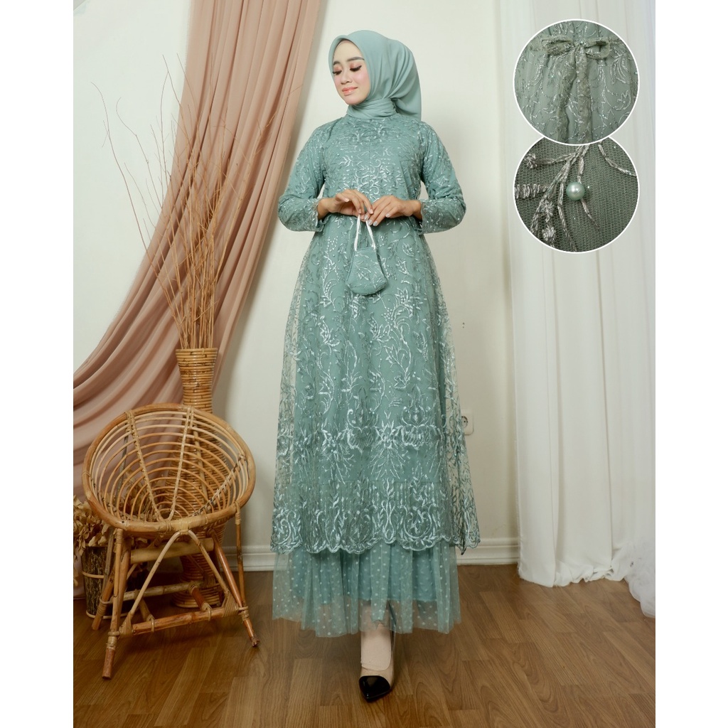 Kadai.baju / Gamis naima / Gamis busui brukat / Gamis pesta / Maxi Size M L XL XXL