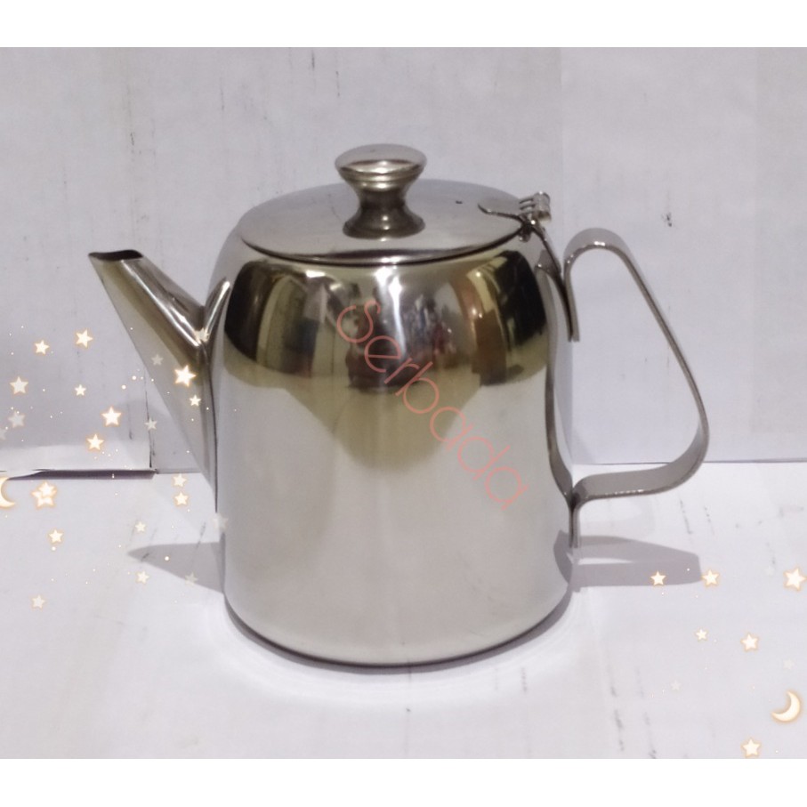 SA Teko Mini Induksi Stainless Steel Tebal Lengkap Saringan Tea Pot Induksi 500 ML