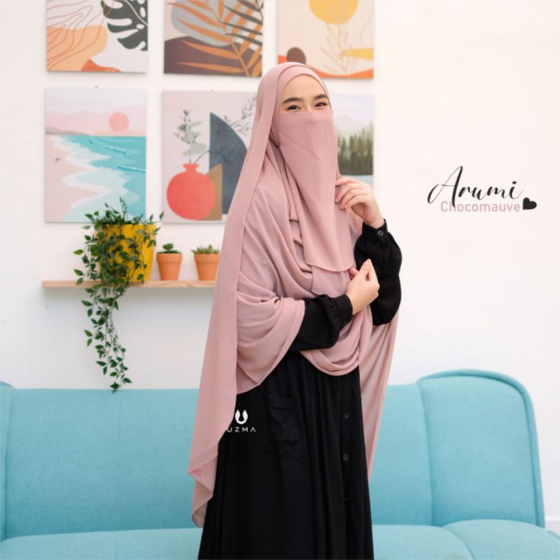 Arumi Instan Uzma Hijab / Pasmina Arumi Original uzma hijab (Pasmina Instan)