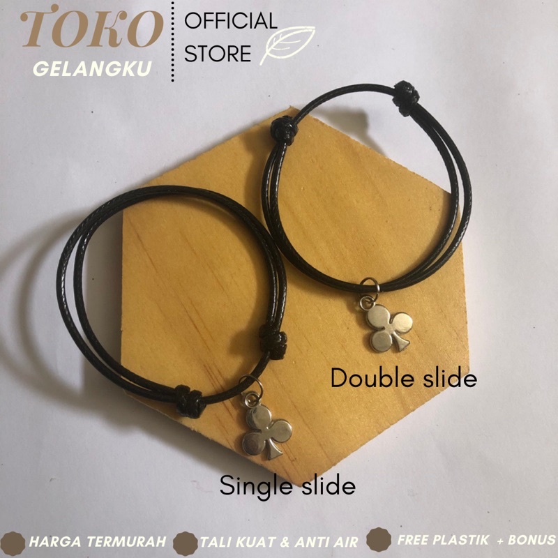 Gelang Pohon Silver / Gelang Tali Pria Wanita Hits Kekinian