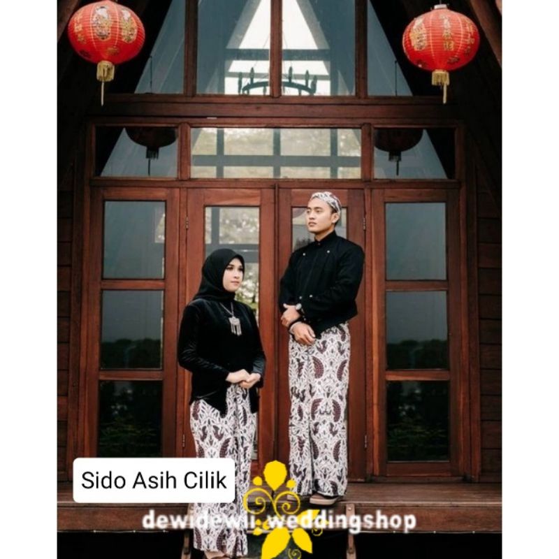 Baju Prewedding / Baju Couple Adat Jawa, Motif Sido Asih Cilik