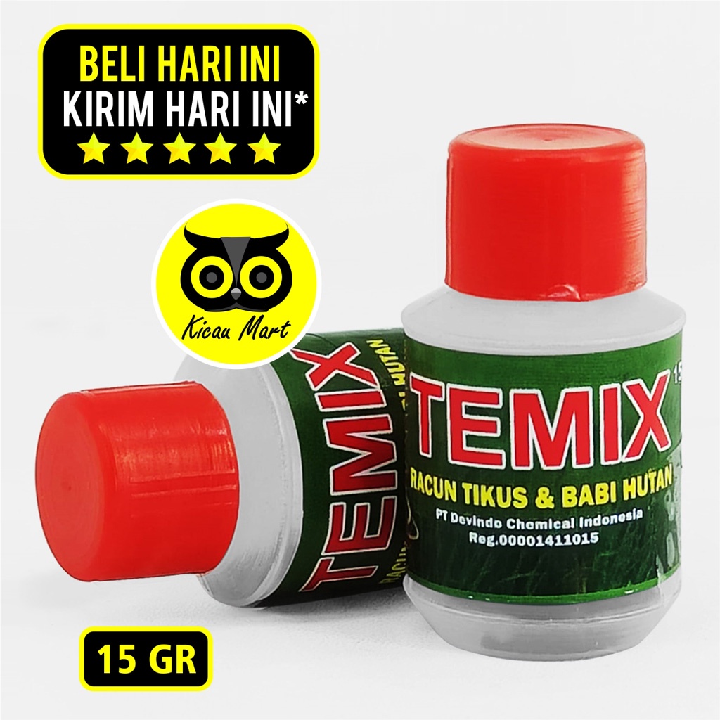 Temix Botol 15 Gr Racun Tikus Ampuh Basmi Hama Tikus Babi Hutan Celeng Monyet Themix Asli Themik Original Ampuh Basmi Hama