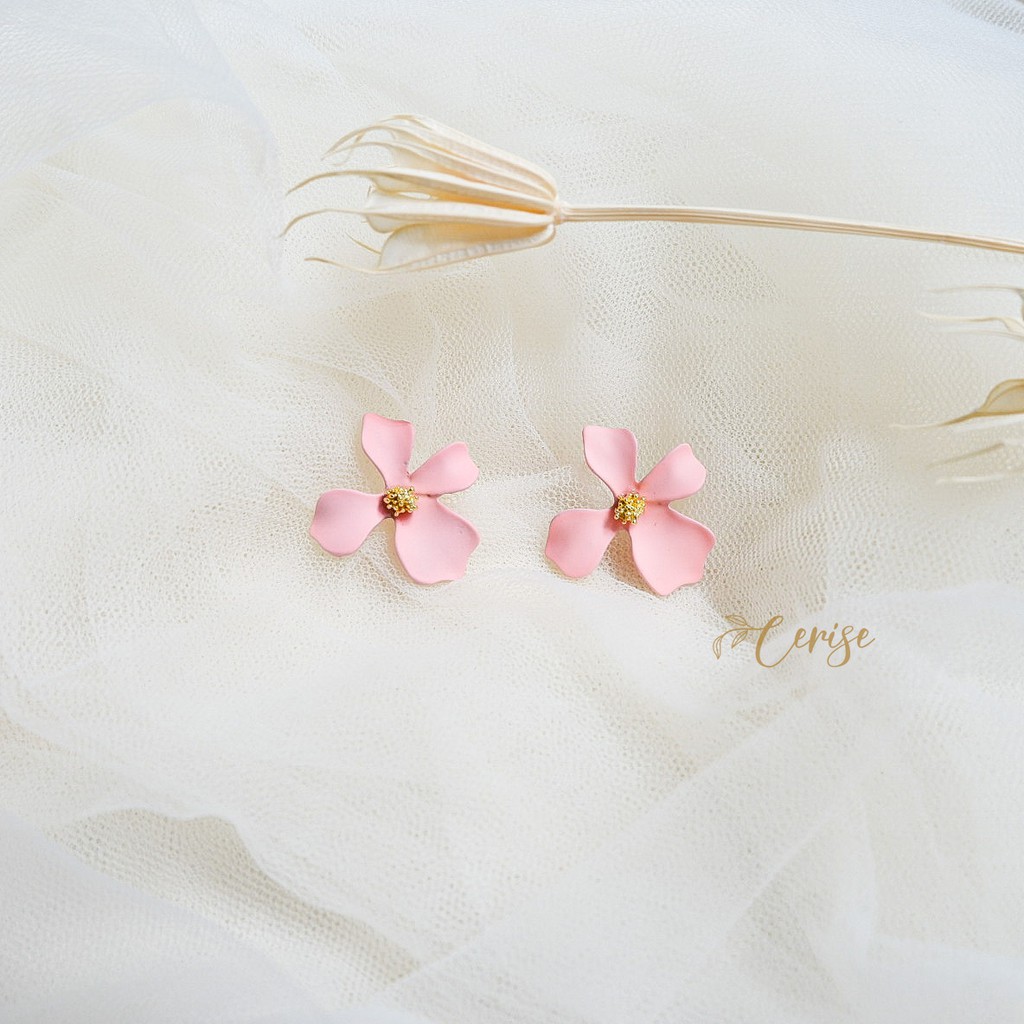 Plumeria Earrings | Anting tusuk bunga korea warna warni cantik aksesoris wanita trendy stylish