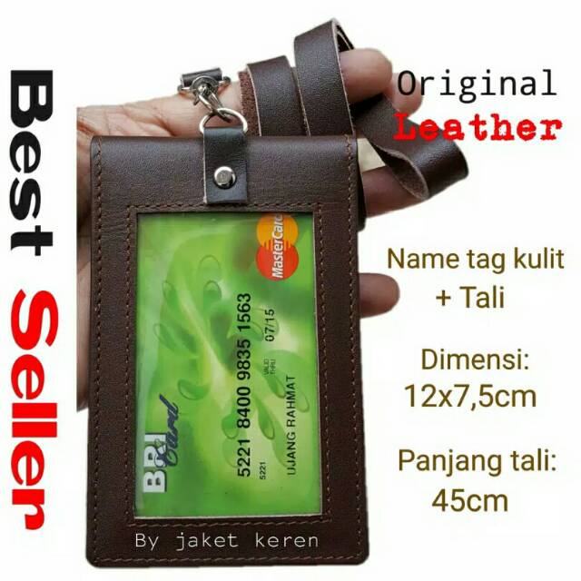 

name tag kulit asli terbaru