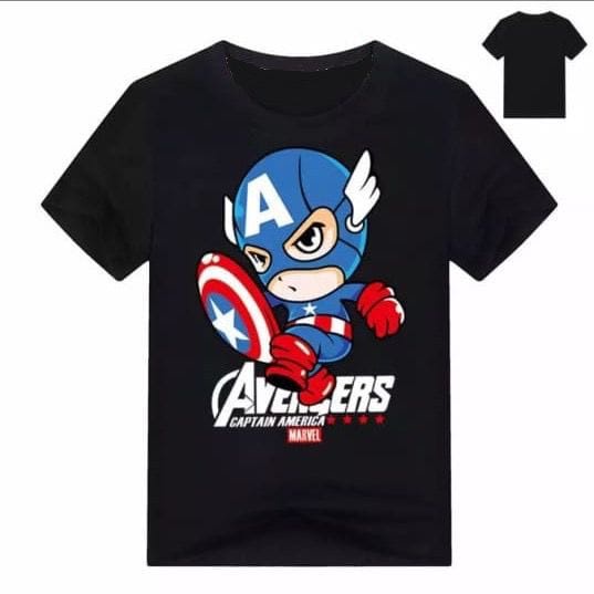 KAOS ANAK AVENGERS CAPTAIN AMERICA - ATASAN KEREN PREMIUM