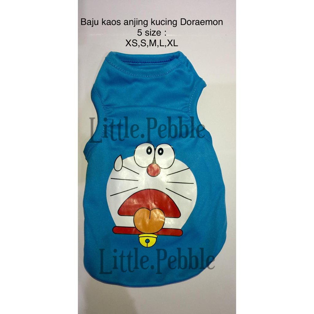 BAJU KAOS ANJING KUCING MUKA DORAEMON-5 VARIASI UKURAN