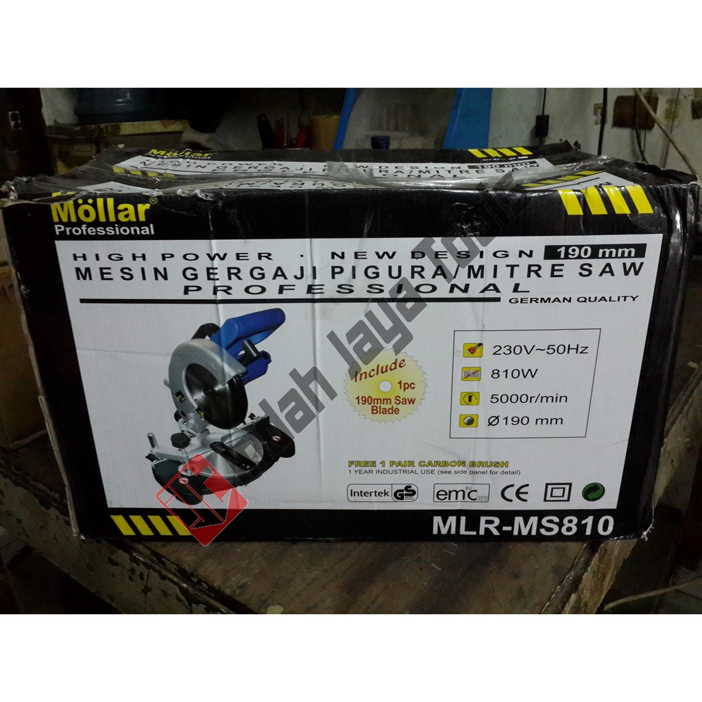 Mesin Mitre Miter Saw 7 &quot; MOLLAR MLR MS810 / Gergaji Pigura Alumunium