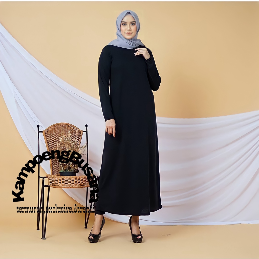 Manset Gamis Polos Lengan Panjang Bahan Spandek Rayon Premium