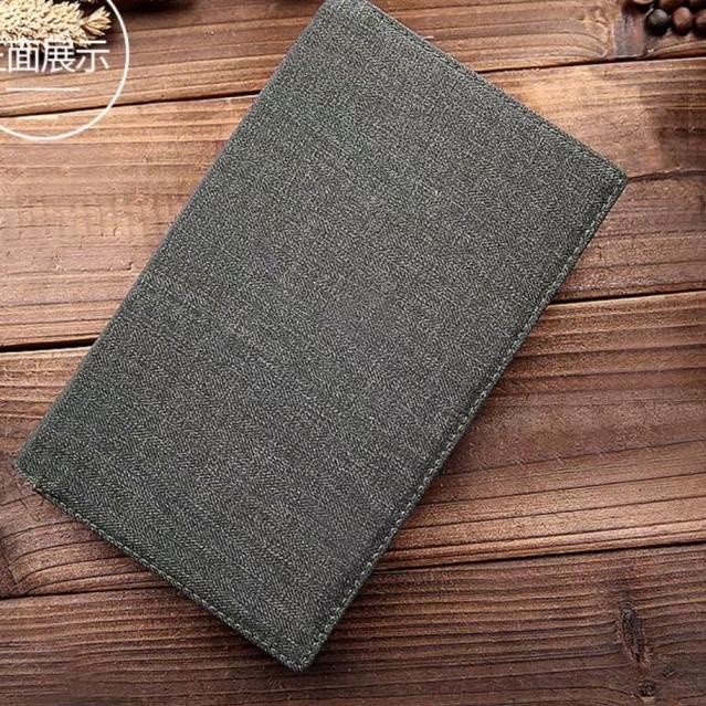 ♘ Dompet Pria Dompet Kanvas Nilon Tebal JK015 Dompet Pendek Passport BOX - Abu-abu ➼