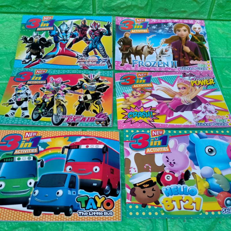 

Coloring Quiz Sticker Puzzle Buku Mewarnai 10x15cm Coloring Book stiker Acak Grosir