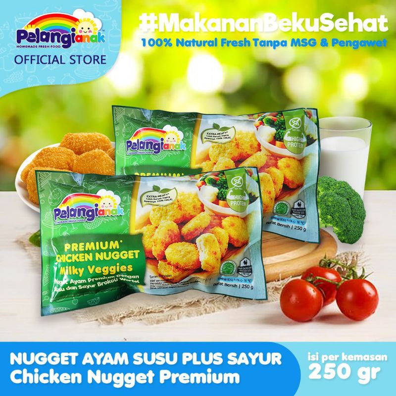 

Chicken Nugget milky veggie pelangi food. Chicken nugget Ayam Non MSG Non Pengawet