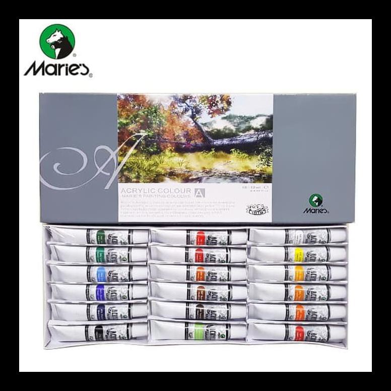 

BANTING HARGA CAT ACRYLIC MARIES 18 WARNA PERALATAN MELUKIS MURAH MERIAH