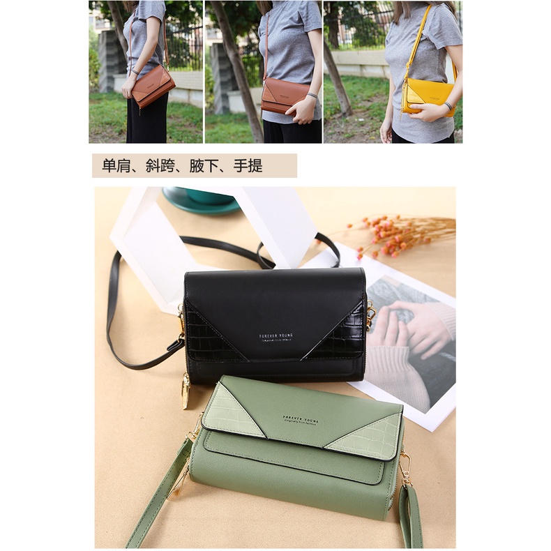 Tas Selempang Wanita 4IN1 Terbaru Import ORIGINAL FOREVER YOUNG / Tas Selempang Kulit Wanita Multifungsi Tas Cewek Mini Bag Slingbag Jakarta - 376