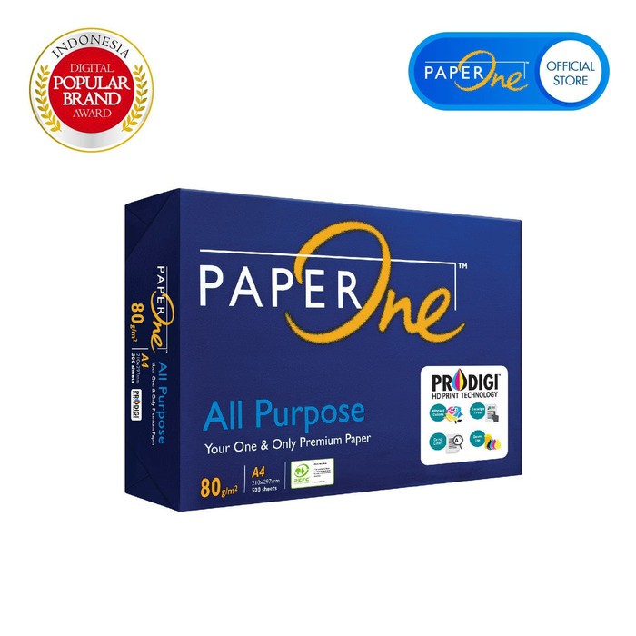 

Unik PaperOne Kertas HVS Fotocopy 80g A4 - Ream Original