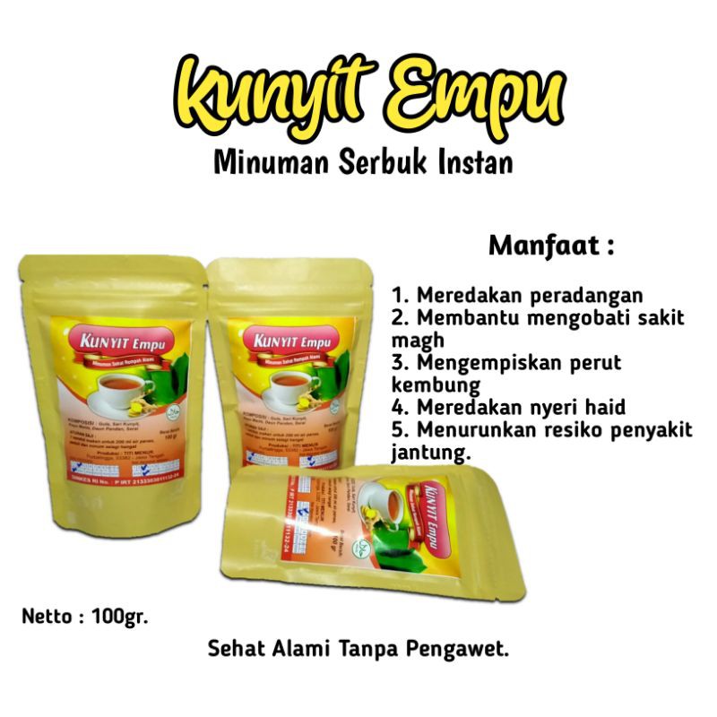 

MINUMAN INSTAN SERBUK KUNYIT EMPU 100gr.