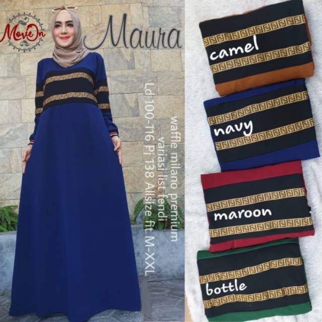 TERLARIS.. MAURA MAXY ORIGINAL move On MURAH gamis syari list FENDI