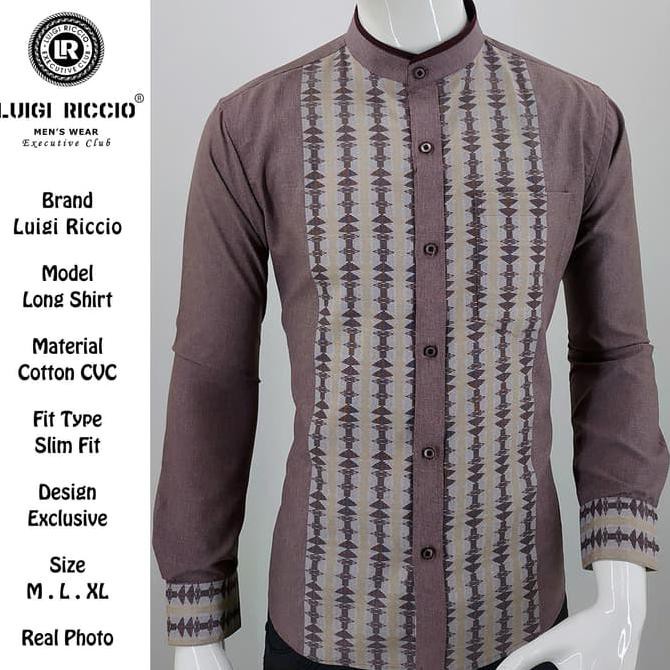 Kemeja Pria Koko Lengan Panjang Luigi Riccio 05