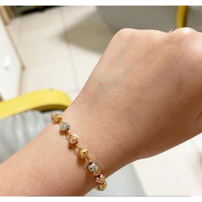 Gelang Premium lapis emas Gelang Krincingan Rantai anti karat anti alergi Bracelet Premium Quality 07