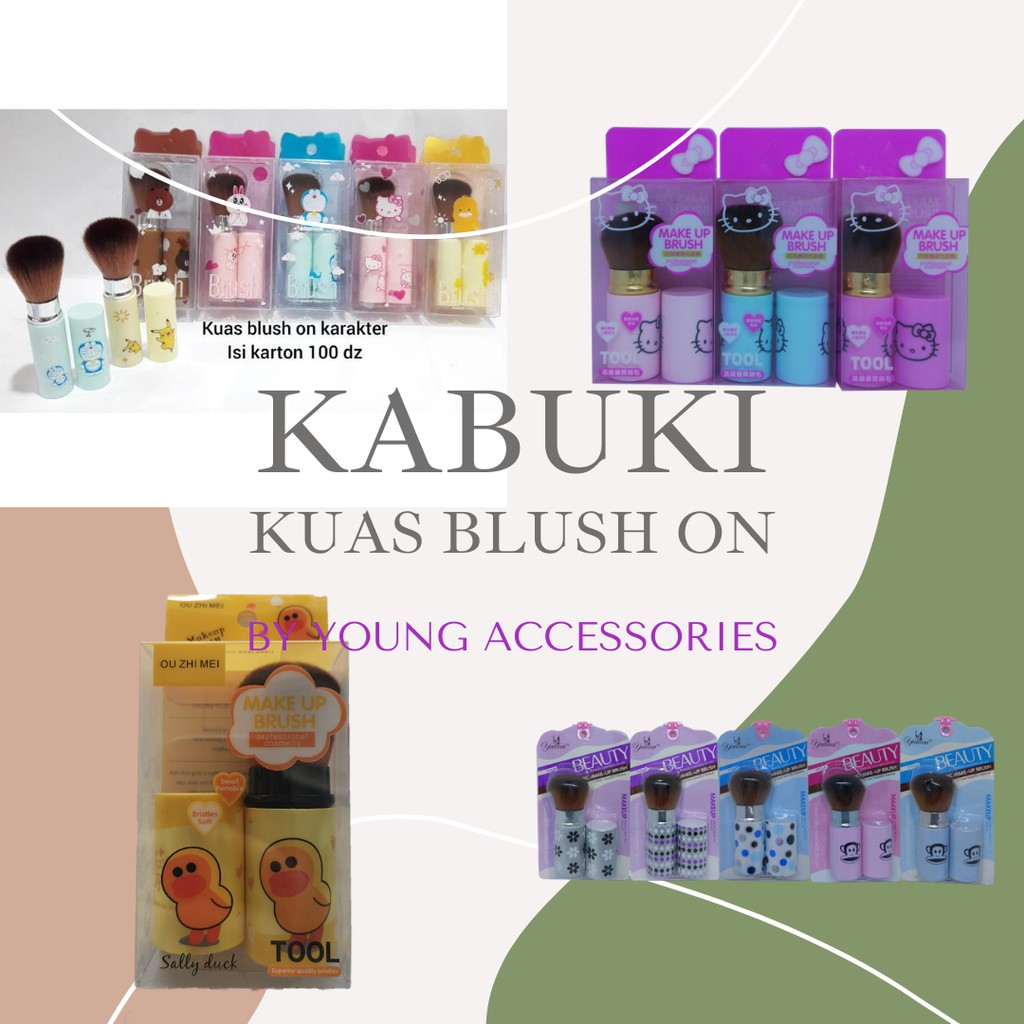 KABUKI KUAS BLUSH ON TABUNG VARIAN BY YOUNG AKSESORIES