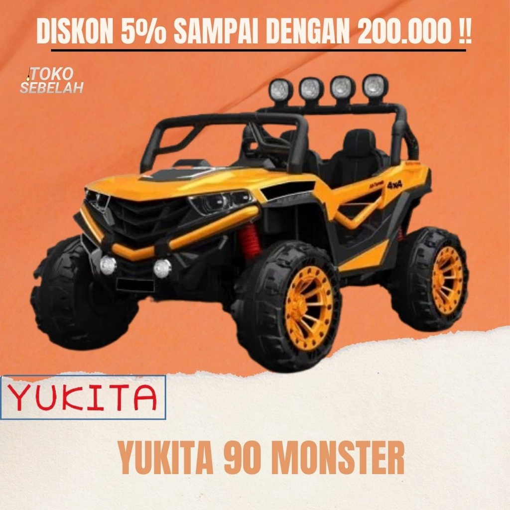 Mainan Anak Mobil Jeep Aki Yukita 90 Monster