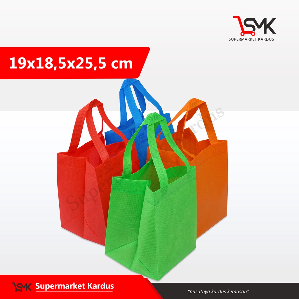 

Tas Spunbond 3D ( 19x18,5x25,5 Cm ) Tasspunbond/Goodiebag/Taskain/Taskado