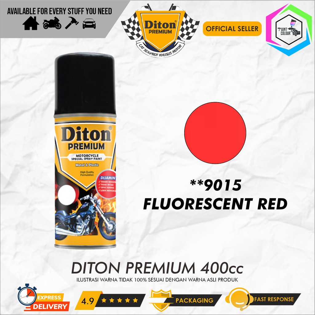 Diton PREMIUM 9015** Fluorescent Red Cat Semprot