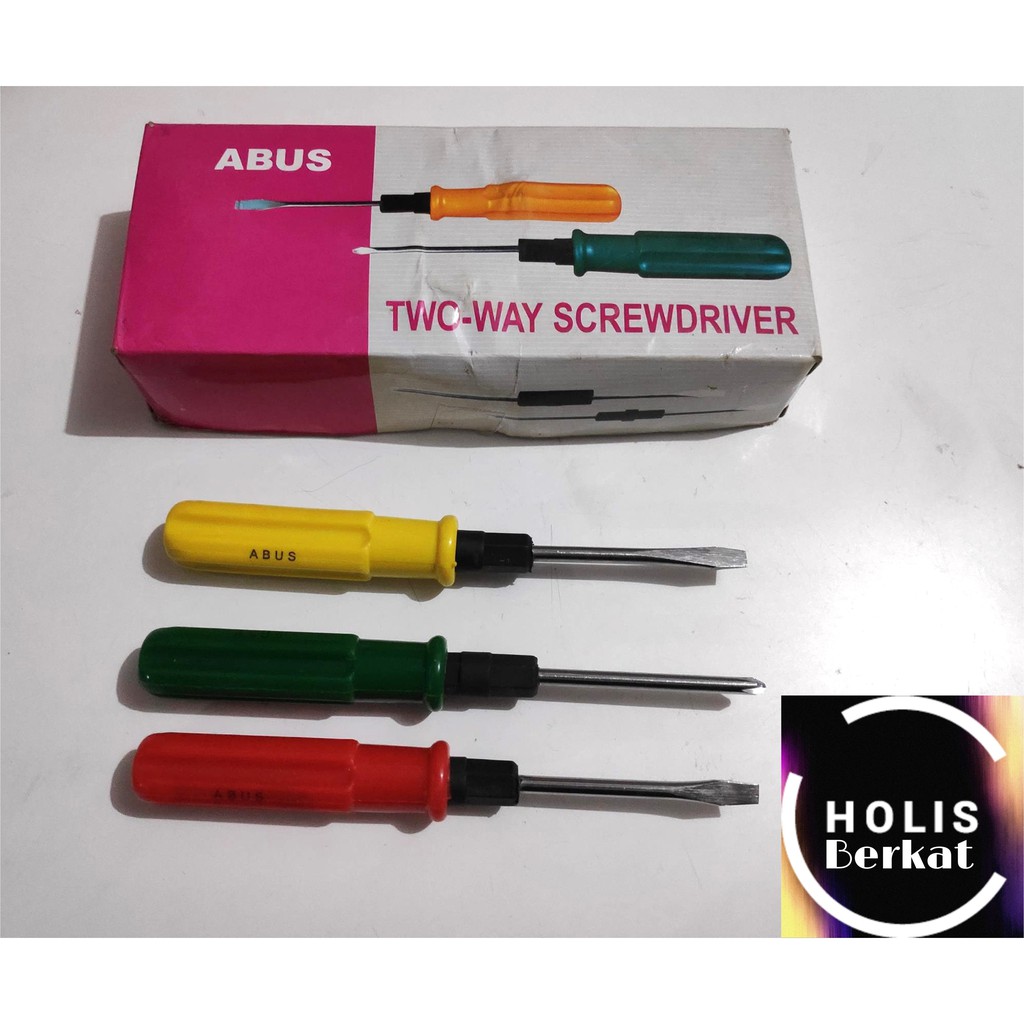 Obeng Bolak-Balik / Two Way Screwdriver Plus &amp; Minus ABUS