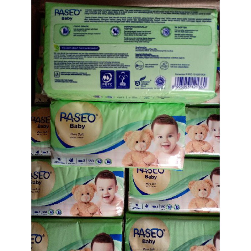 PASEO Tissue BABY PURE soft 3ply 130 sheets (HARGA PROMO!!!!)/tisu bayi paseo puresoft 130s