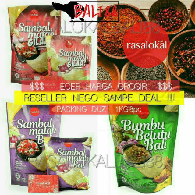 Rasalokal keripik singkong Rasa lokal murah harga GROSIR sambal matah