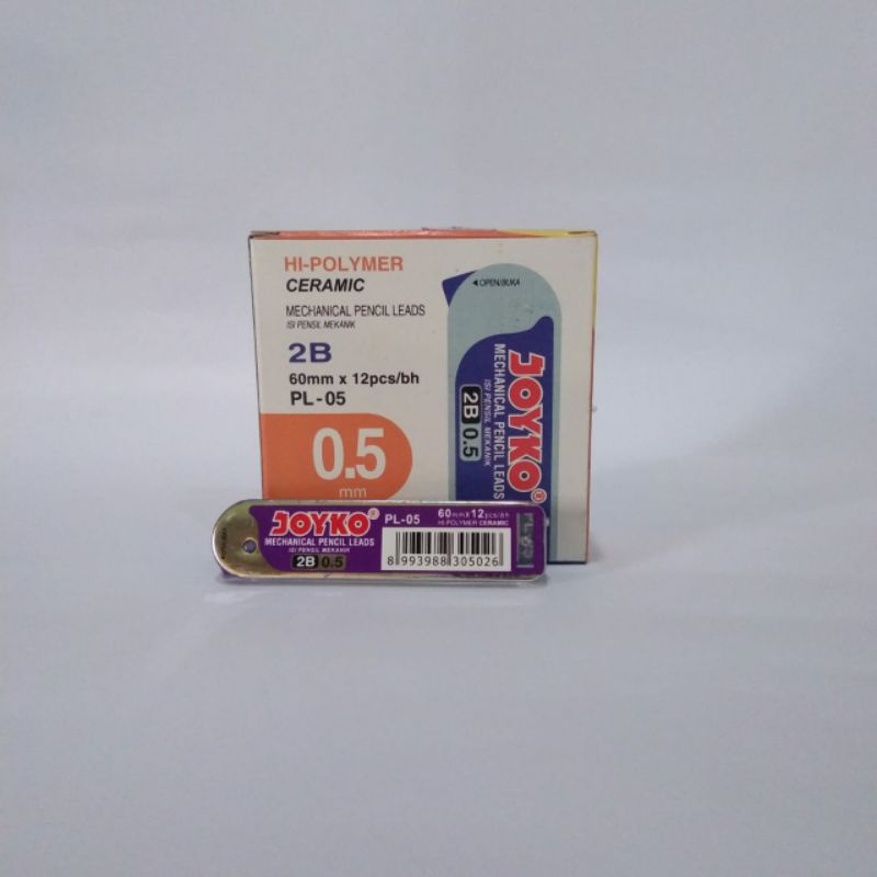 

Isi Pensil Mekanik 2B merk Joyko PL- 05 (0.5 ,mm) / Mechanical Pencil Leads