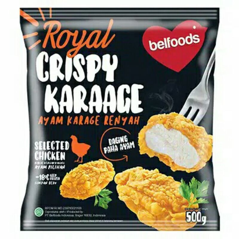 

belfoods royal crispy karaage 500 gram 12 pcs