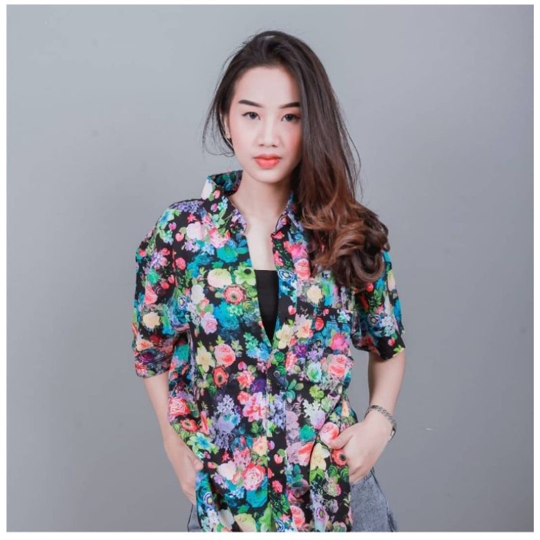 KEMEJA FLORAL HEM PANTAI HEM TROPICAL HEM RACERTEES 100% ORIGINAL