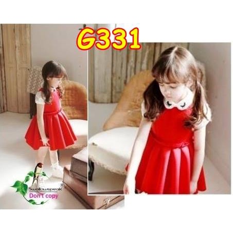 DRESS ANAK G331 / BAJU PESTA / DRESS MERAH