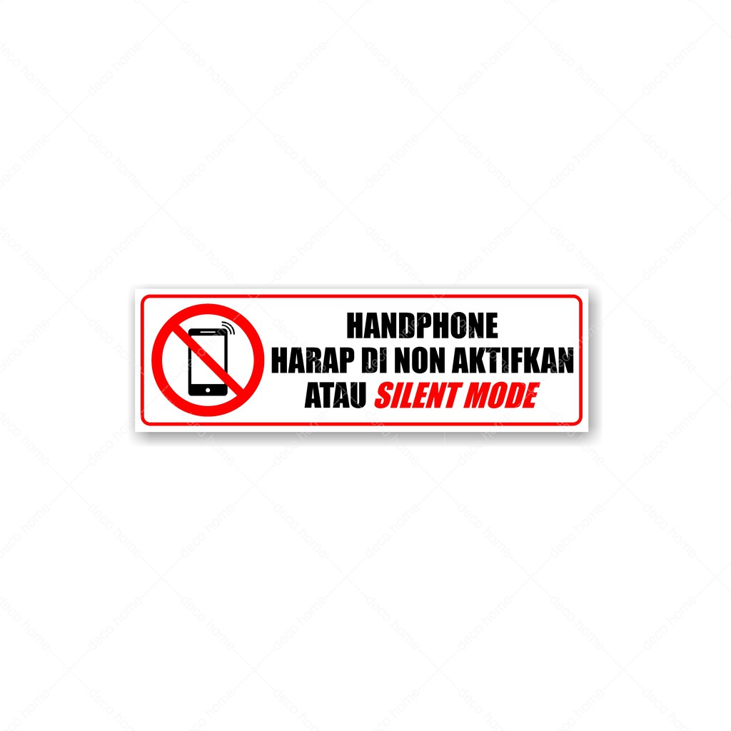 Sticker Sticker Musholla Tempat Wudhu Batas Suci-matikan hp