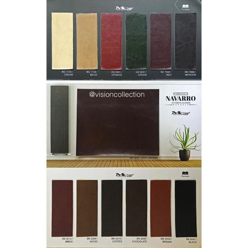 OSKAR / KAIN JOK SOFA BAHAN KULIT SINTETIS MC3 VISION GLOSSY MENGKILAP - NAVARRO