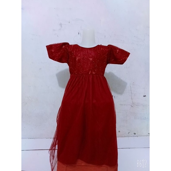 baju dress anak anak cewek umur 5-12 tahun