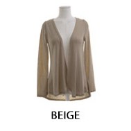 KARAKOREA Spandex Rayon Cardigan kerja outer cardigan jumbo-RLS Standard/Beige