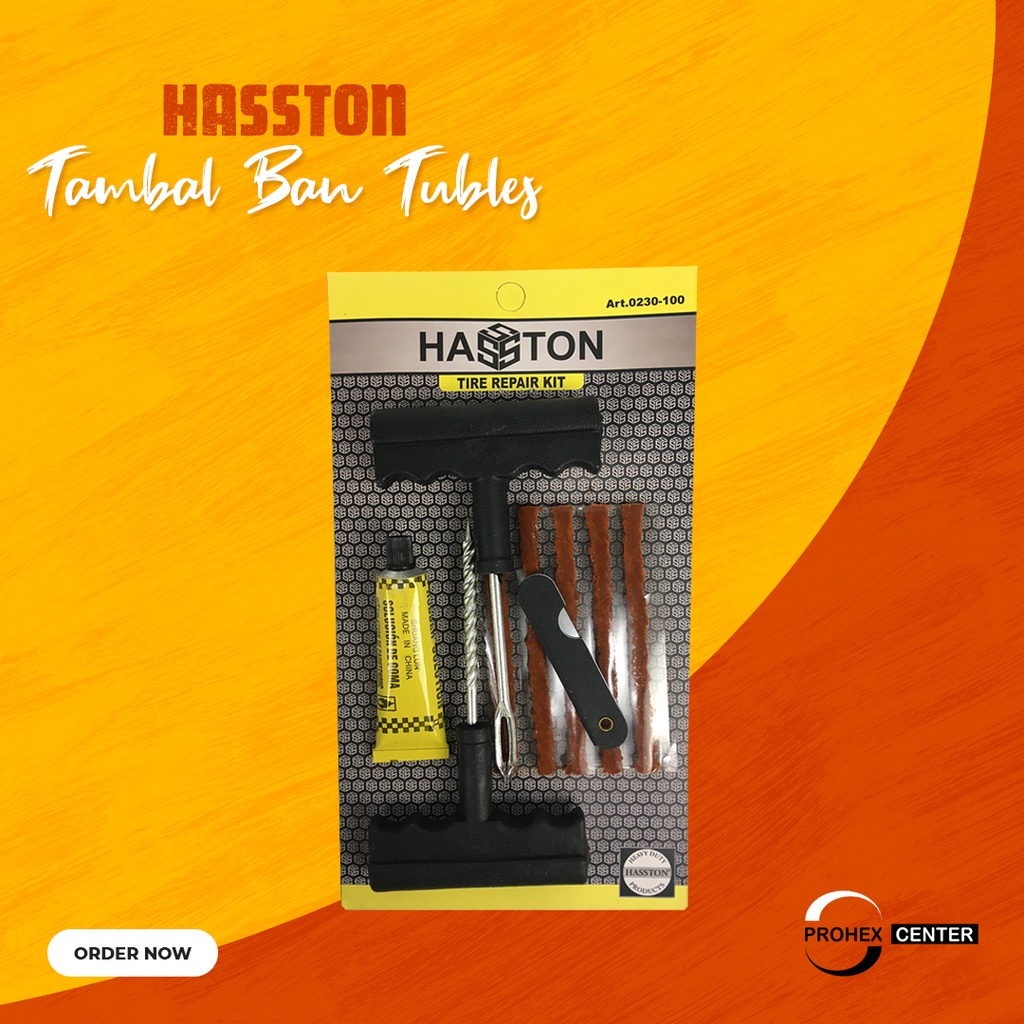 Alat Tambal Ban Tubles Set Tubeless Ban Bocor Motor Mobil - HASSTON PROHEX