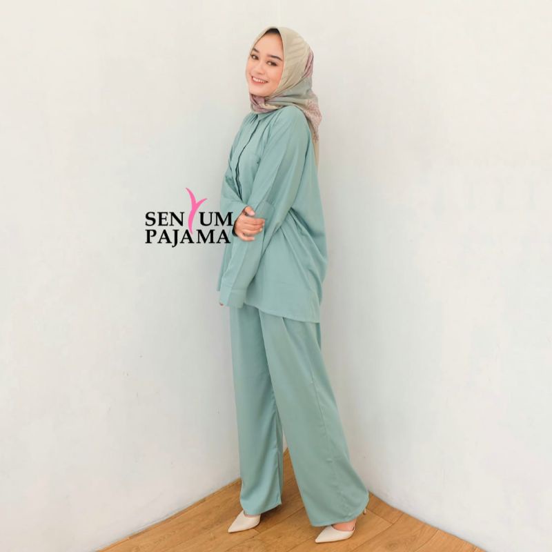 Senyum Pajama Karla Set Setelan Baju Tidur Wanita Piyama Dewasa Pakaian Tidur Piyama Set Piyama Wani