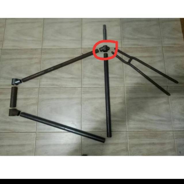 Bangian Frame Onthel l Sok sadel Onthel l Seat clamp onthel l Klem tiang sadel onthel