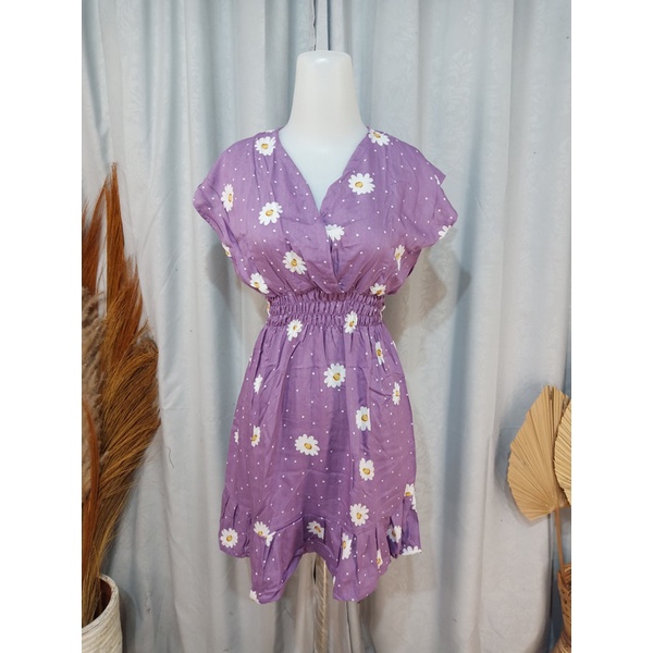 DASTER MINI MOZA RAMPEL BUSUI FRIENDLY MOTIF-Daisy Grape Glossy