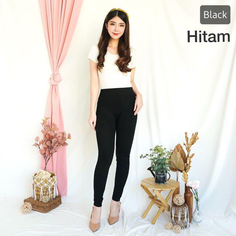 Celana Legging Wanita Tebal Jumbo Polos Import  Leging Wanita Tebal