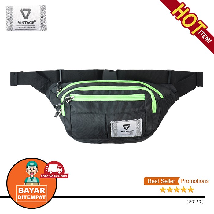 WAISTBAG PRIA VINTAGE 80160 - TAS SELEMPANG Tas Pria Anti Air selempang MURAH Best Seller