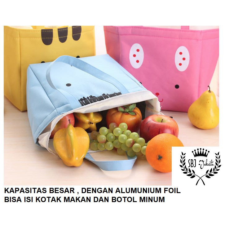 Tas Bekal Lunch Bag Rantang Kotak Makan Insulated Cooler Bag Kartun