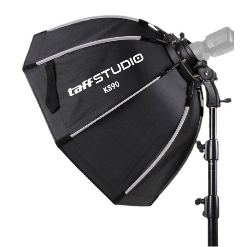 TaffSTUDIO Payung Studio Octagonal Umbrella Softbox Reflektor Flash 90CM - KS90 - Black