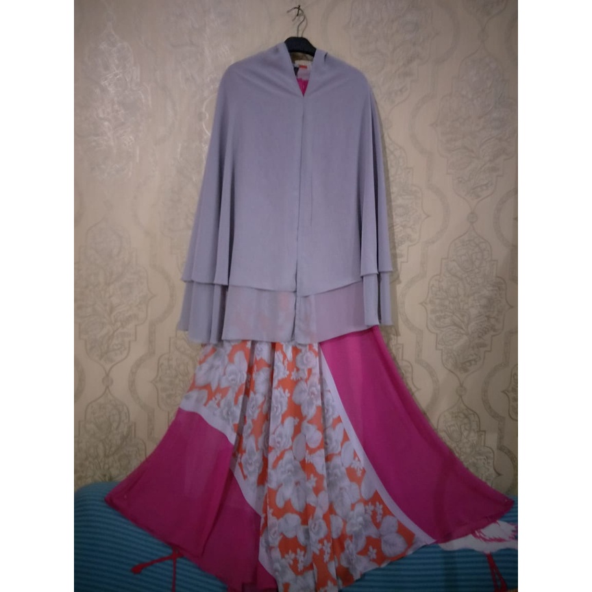 Gamis Syari Ceruty Babydoll Premium Mix Tulle Terbaru Gamis Jumbo Terbaru2021 Lebaran Wanita Premium